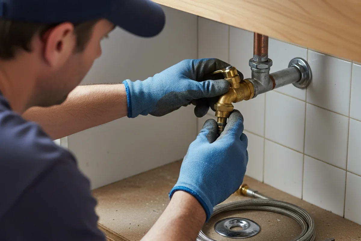 Shutoff valve and fitting work during Emergency Plumbing in Alderpoint